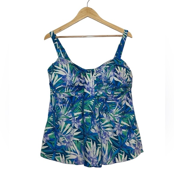 NWOT Shore Fit Tankini Top, Swimsuit, 22W - Picture 1 of 7